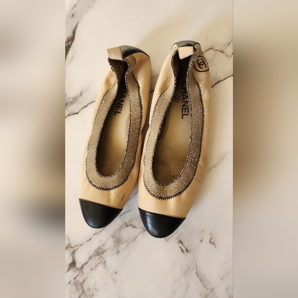 Chanel Ballet Flats Sz 10 - Picture 1 of 9